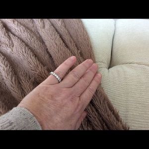14kt white gold CZ eternity ring